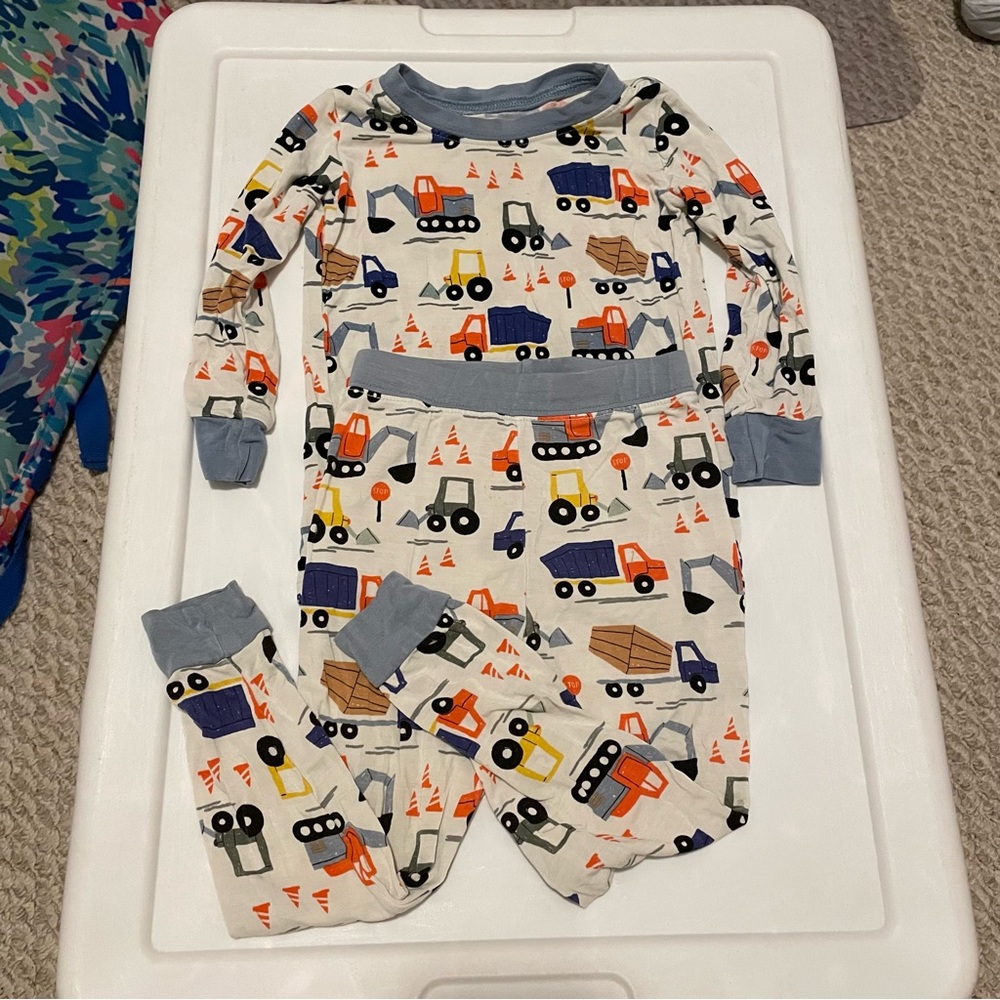 Little Sleepies Construction Print Pajama Set 12-18 Months